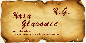 Maša Glavonić vizit kartica